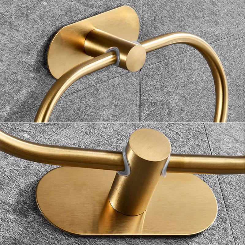 Suport pentru prosoape din oțel inoxidabil Suport auto-adeziv pentru prosoape de baie Umeraș negru pentru spălat cu mâinile Bară cu șină Accesorii de depozitare pentru bucătărie