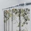 Elegant Green Leaf and Butterfly Shower Curtain for Bathroom Decoration - Waterproof and Durable Design for Stylish Home Upgrade