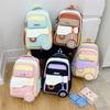 Large Capacity Girls Backpack Color Contrast Student Schoolbag