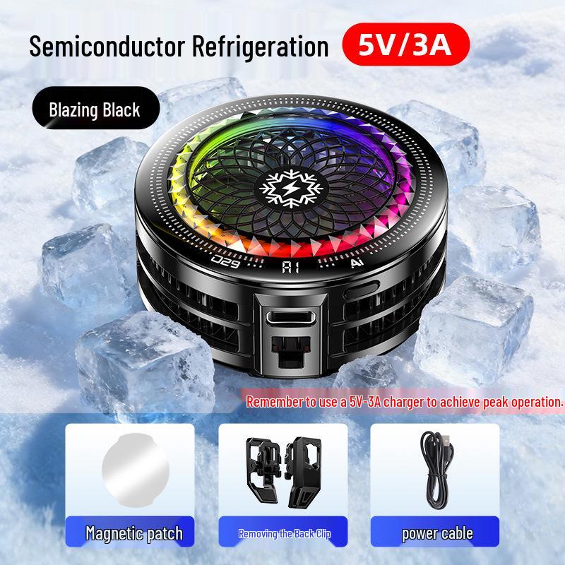 X76 Mobile Cooler: Digital Display, 3-Speed, Semiconductor Ice-Cooling for Gaming and Streaming