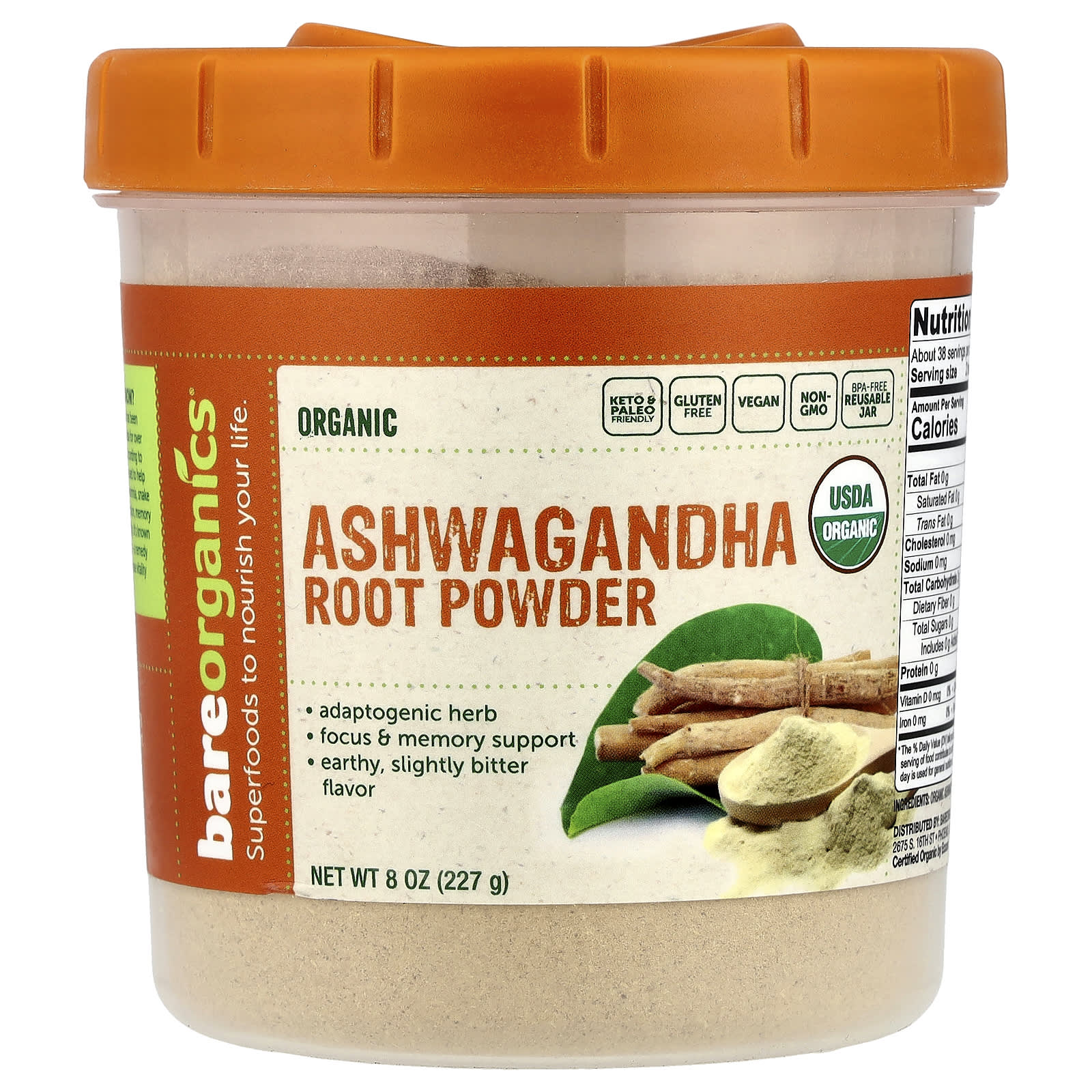 

Organic Ashwagandha Root Powder, 227G(8Oz)