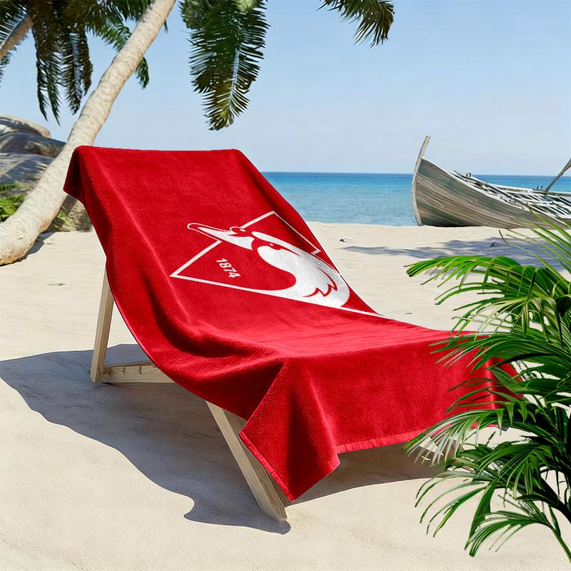 Sydney Swans 2D Flat Print Beach Towel, Large Soft Quick Dry Towel for Beach Camping Swimming.NSTJ0928604