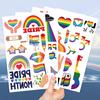 New Cartoon Rainbow Series Tattoo Stickers Can Waterproof Party Gift Funny Face Stickers