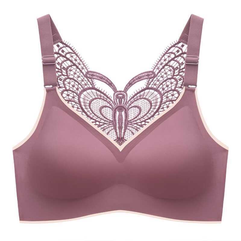 Women Latex Back Beauty Wireless Gathered Vest Style Comfortable Bra