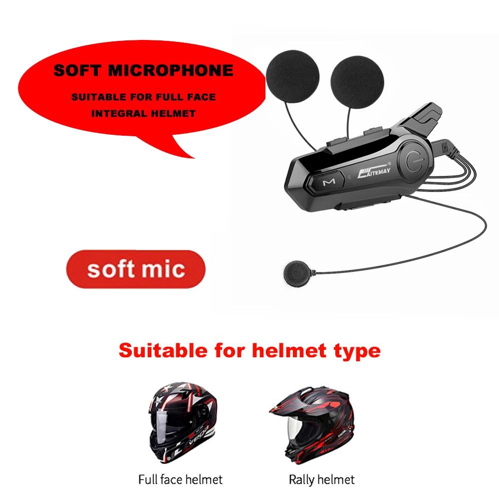 

Motorcycle Helmet Intercom Bluetooth Headset For 2 Rider intercomunicador Moto Waterproof Noice Reduction Handsfree Headphone
