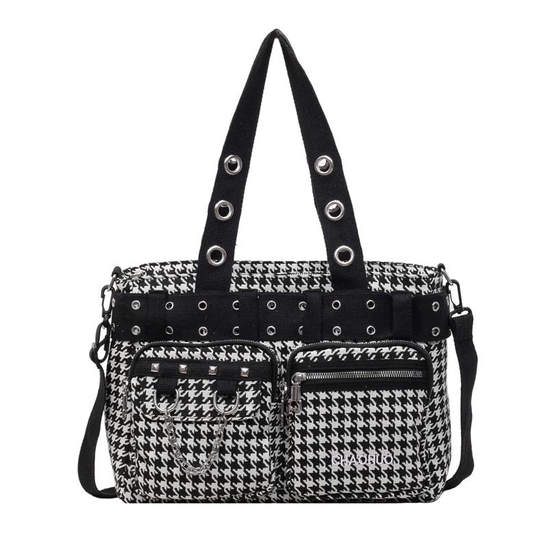 

Модные сумки Роскошная дизайнерская сумка-тоут Бренд Женская сумка Большая холщовая сумка через плечо Кроссбоди Дорожная сумка для покупок Кошелек чёрный