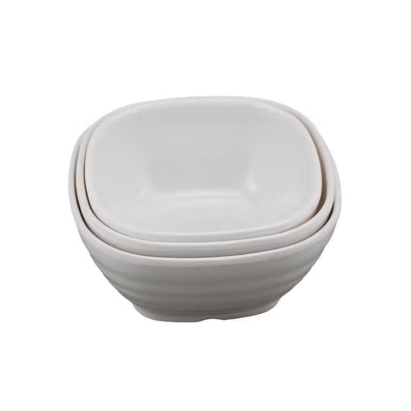 Белая квадратная меламиновая обеденная миска