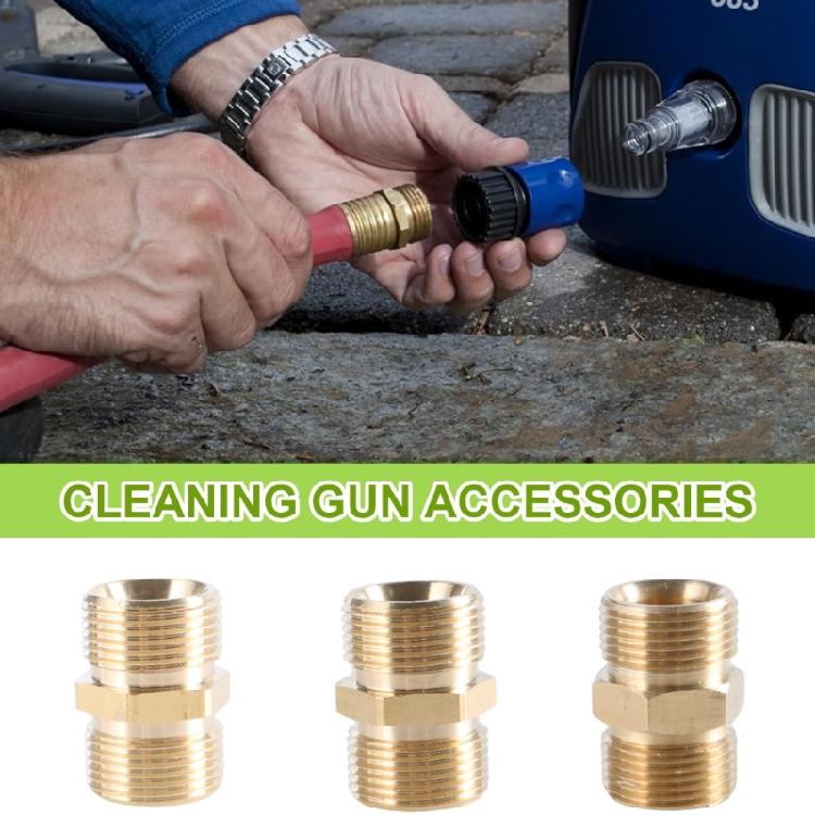 Messing-Hochdruckreiniger-Schlauchverlängerer, M22 15mm auf M22 14mm Außengewinde, Einfache Installation, Hochdruckschlauch-Verlängerungsverbinder