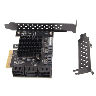 SATA Card 8 Port Support Hot Swappable Boot System Disk PCIE To SATA 3.0 Expansion Board with Short