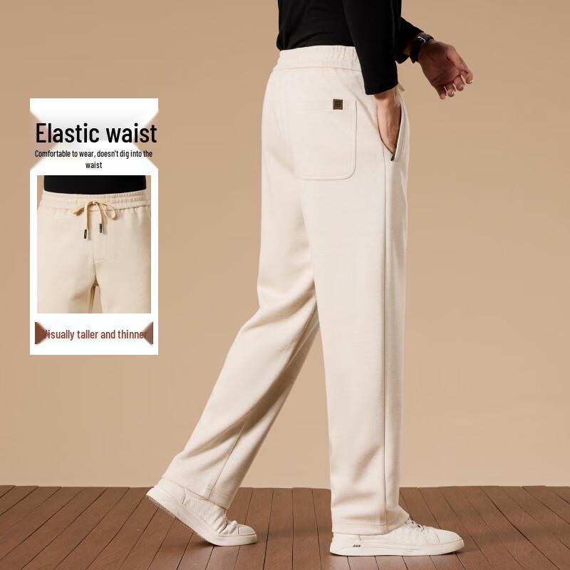 Yiliteng Men's Thickened Casual Wool Blend Pants