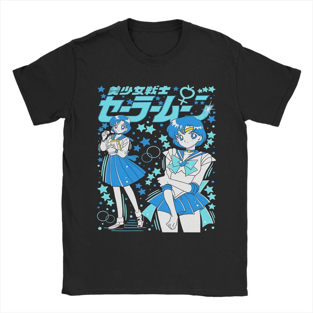 Sailor Moons Grösste Abenteuer T-Shirts Unisex Damen Baumwolle Humorvolle T-Shirts Rundhals T-Shirt Kurzarm Tops Geschenkidee
