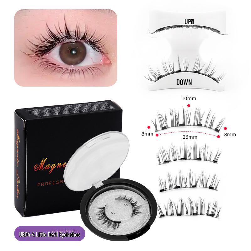 Little Devil Magnetische Sonnenblumen-Wimpern - Kleberfrei, Einfache 3-Schritt Natürliche Falsche Wimpern
