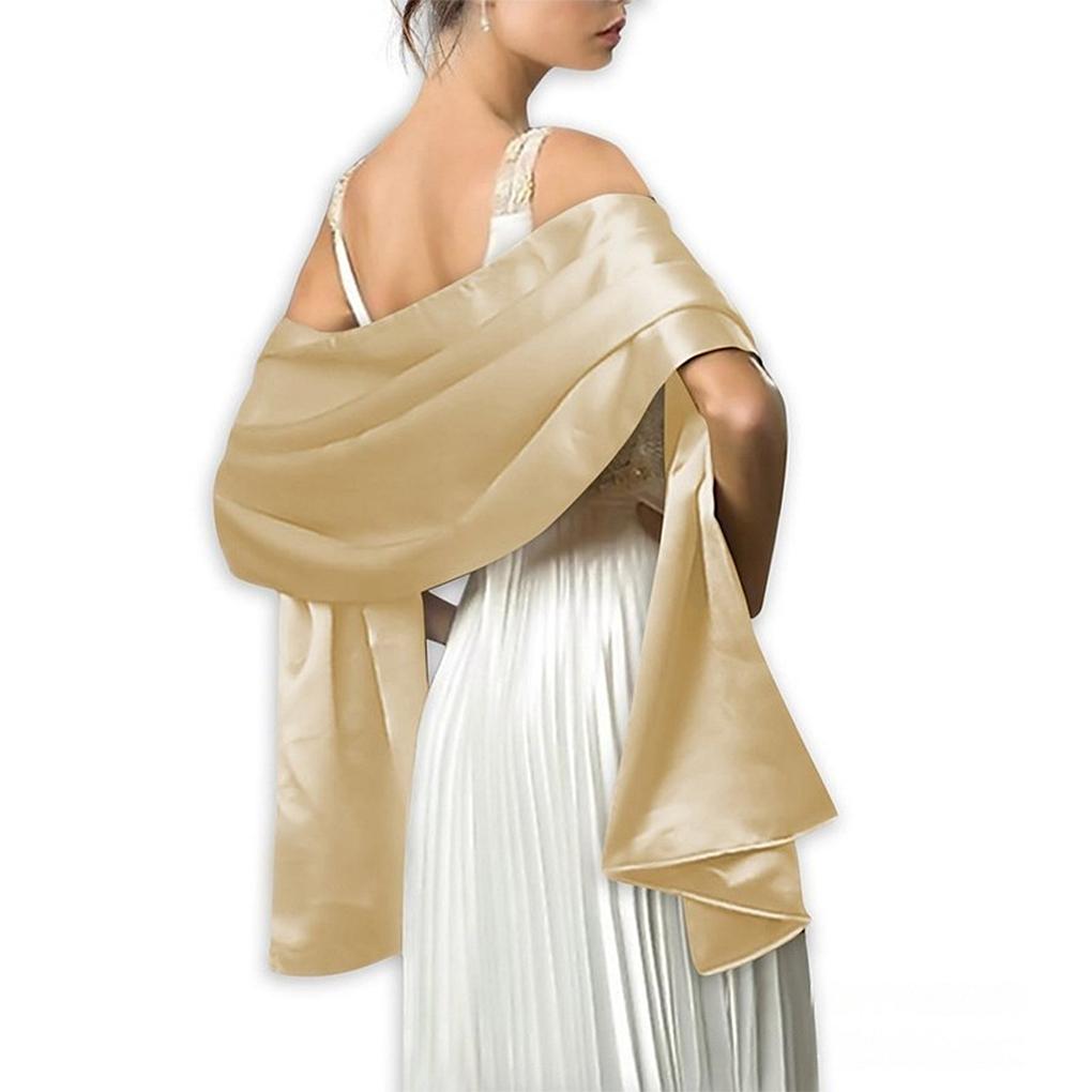 

Весільний танцювальний бал Жіноча атласна шаль Дівчата Вечірка Банкет Випускний Стильний декоративний шарф Однотонний декор