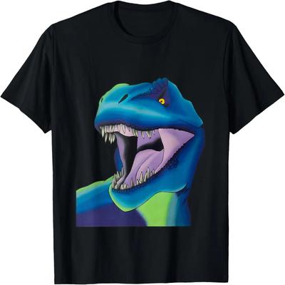 Blue T-Rex Dinosaur T-Shirt