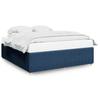 Bed Frame without Mattress Blue 180 x 200 cm Fabric