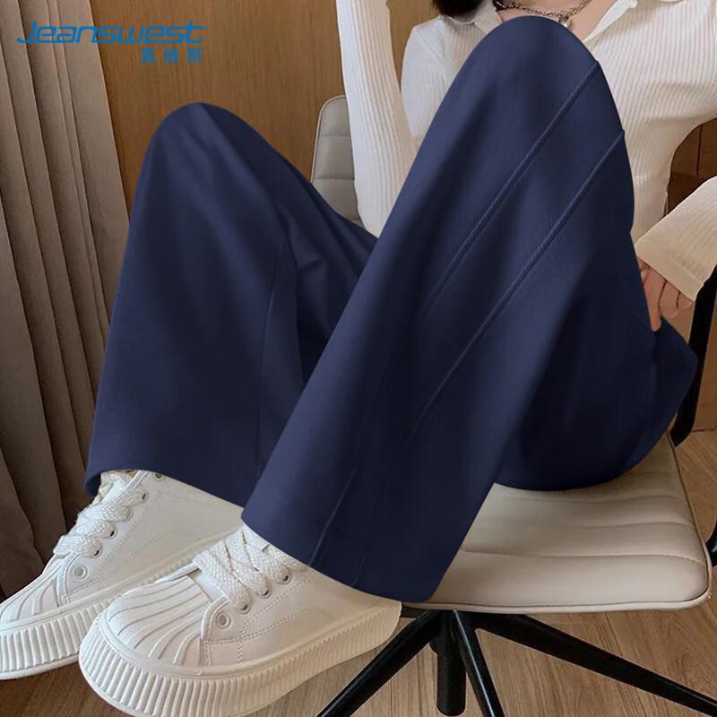 JEANSWEST Women's High-Waist Loose Wide-Leg Casual Pants for Autumn 2025