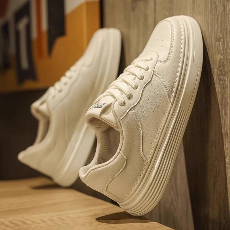 Małe białe buty Męskie buty Męskie oddychające wysokiej klasy codzienne skórzane buty Uniwersalne buty do deskorolki Sportowe