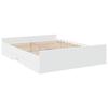 VidaXL Cadre de lit avec tiroirs blanc 150x200 cm bois d'ingénierie, lit, lit de rangement, cadre de lit double, lit double 3280286