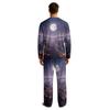 Men's Halloween Pajama Set Long Sleeve Long Pants with Crotch Buttons and Elastic Drawstring Waist