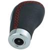Arenbel 6 Speed Leather Shift Knob Automotive Gear Knob Car Accessories Manual Auto Universal Red