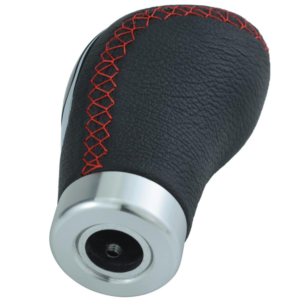 Arenbel 6 Speed Leather Shift Knob Automotive Gear Knob Car Accessories Manual Auto Universal Red