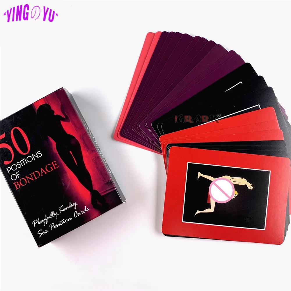 Sexy 50 Position Sex Papier Tarot Karten Erwachsene Spiele Party Schreibtisch Spielen Requisiten Erotische Produkte Sex Spielzeug für Paare flirten