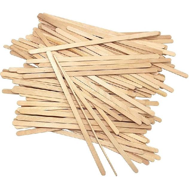 Coffee Stirrers Disposable Wooden Coffee Stir Sticks - Round-End Birchwood 5.5 Inches Large Wooden Stir Sticks - Pack of 500 Wood Stir Sticks, Coffee 5.5 Inches - Pack of 500