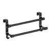 Space-Saving Double Rod Towel Rack Punch-Free Bath Towel Organizer  Toilet Storage