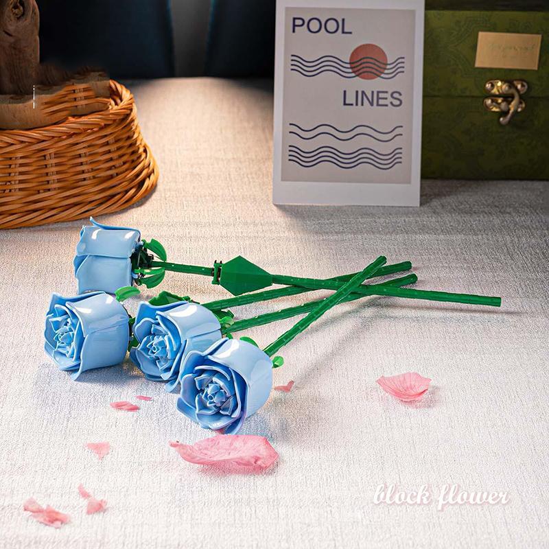 

Eternal Flower Rose Building Block Toy Compatible With Assembly Decoration Girl Valentine S Day Teacher S Day Gift 1pc