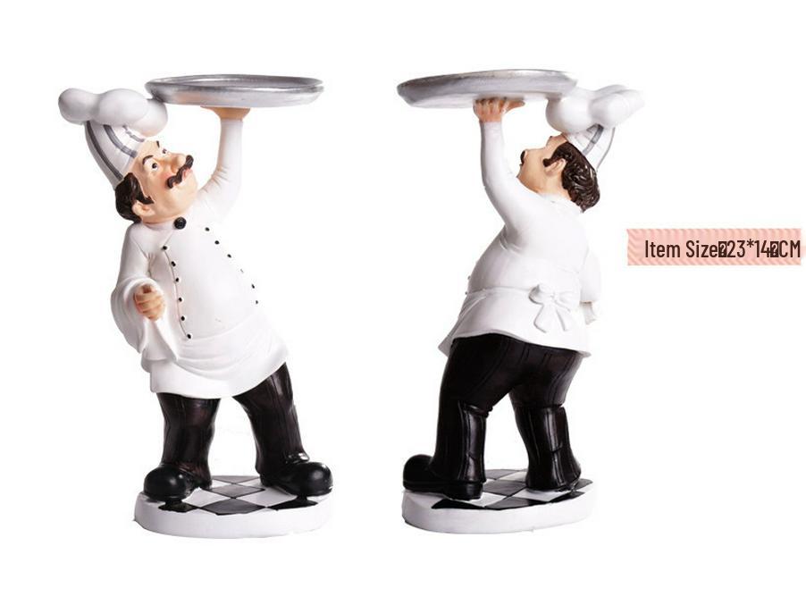American Chef Doll Soft Figurine - Dessert & Pastry Shop Display Model