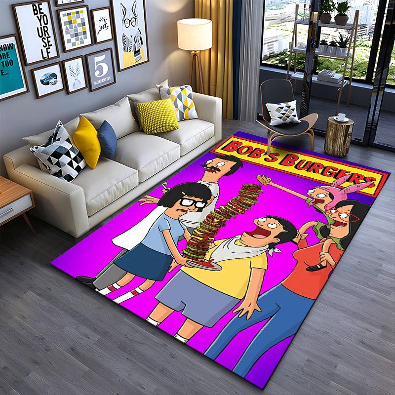 Bob's Burgers Cartoon Carpet Suitable As a Non-slip Mat for the Living Room or Bedroom Sofa