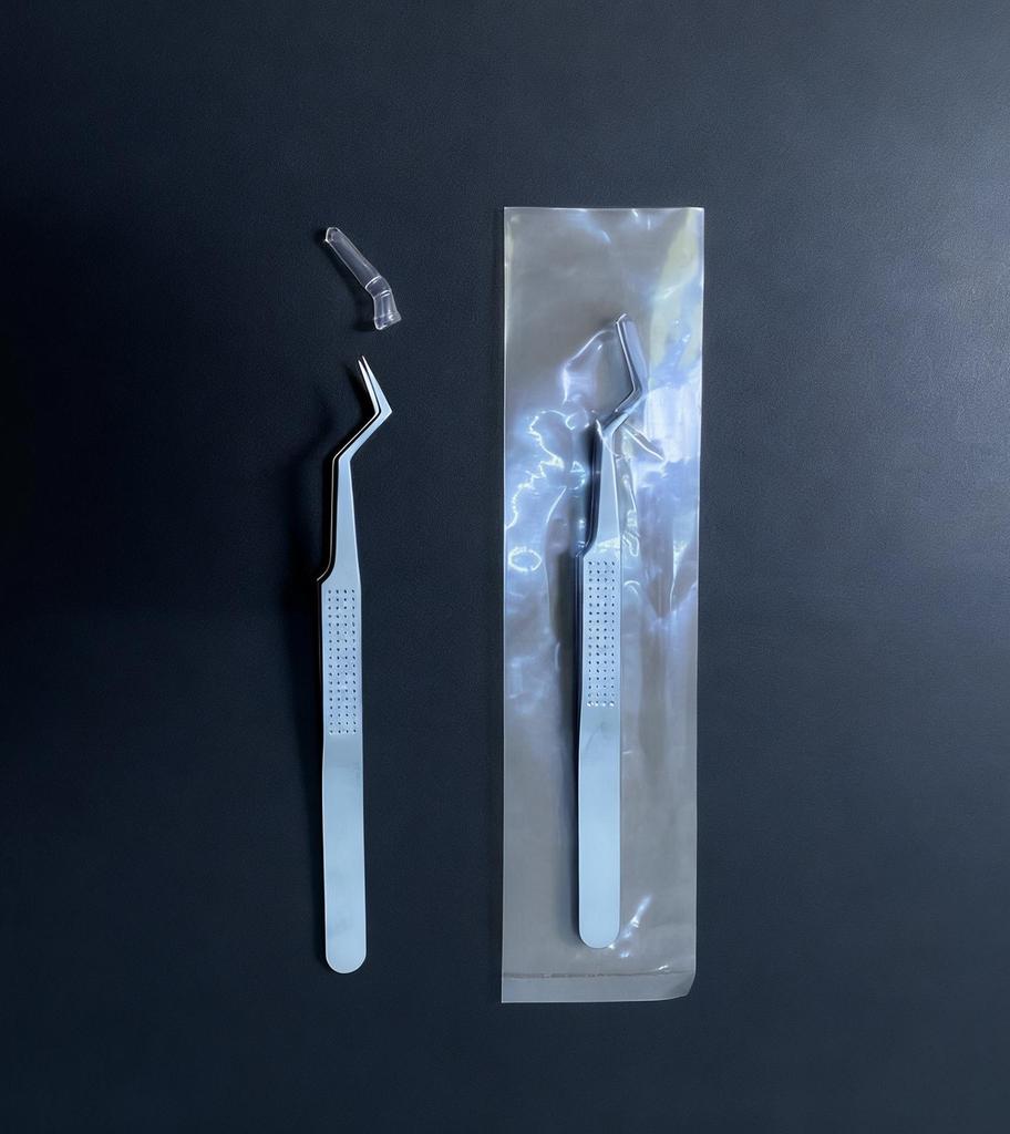 Curved & Straight Stainless Steel Tweezers Set for Gardening, Succulents & Hair Removal