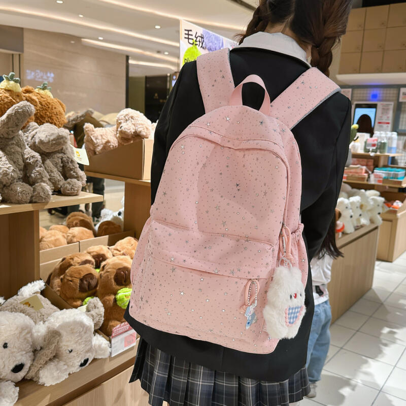 Star Backpack Women's Large Capacity Travel Backpack Student School Bag