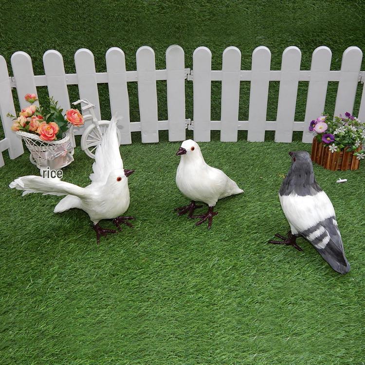 Realistic Pigeon Ornaments: Fake Pigeon Dolls, Wedding Decor, Animal Models, Peace Bird Props