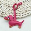 In-Stock Dachshund Cartoon Pendant Leather Dog Bag Charm Phone Case Accessory Creative Car Charm