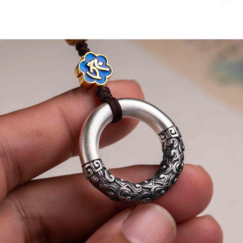 Zodiac Buddha Mantra Keychain: Auspicious Cloud Peace Pendant for Men & Women