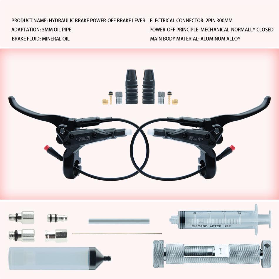 GT03 Bafang Power-off Oil Brake 3 Pin Folding E-bike Handle Brakes Hydraulic Pump Up Lever Mountain Bike Goodtaste XOD Sm2a