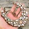 Collana con pietra preziosa grezza in conchiglia di abalone, collana in rame elettroformato, collana con catena regolabile, collana boho fatta a mano, gioielli in rame per regalo