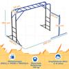 Klätterställning Utomhusklipptorn med Gymstång Pull-up-stång för Barn 3-8 År upp till 150 kg 250x190x180 cm Svart