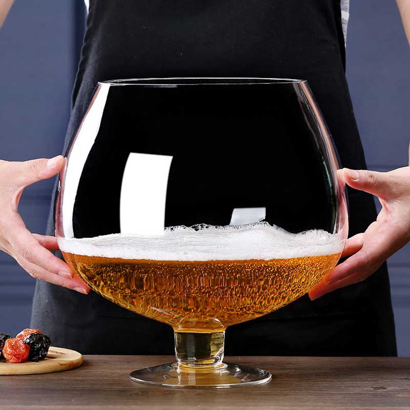 1000ML/3000ML/4000ML Oversized Beer Glass Giant Overlord Creative Beer Cup Goblet Large Capacity Tricky DraftSpoof Wine Glass 1000ML