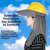 Breathable Hard Hat Sun Shield Mesh Neck Protection Sun Shield Hard Hat Face Neck Sunshade  Travel
