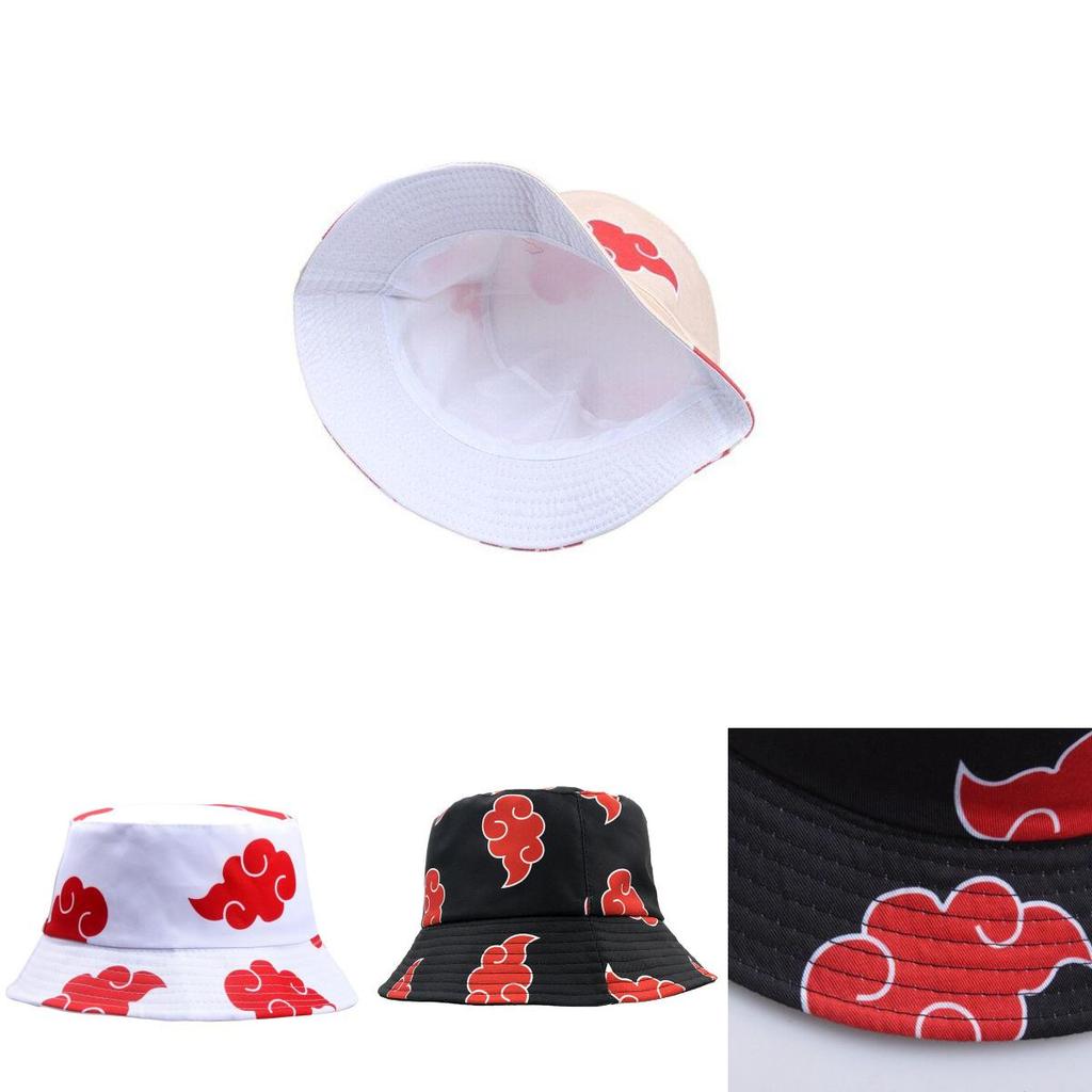 Gorra de Pescador Naruto Akatsuki de Mezcla de Algodón de Moda para Primavera y Verano Unisex