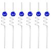 6Pcs/Set Disco Straws Disco Ball Distinctive Reflective Mirror Spiral Shape Disco Party Decorations Bachelorette Straws Cup Accessories