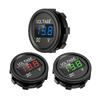 Car Voltmeter Digital LED Display Mini Round Voltage Battery Volt Tester Gauge Meter for Motorcycle Boat Marine Truck ATV UTV
