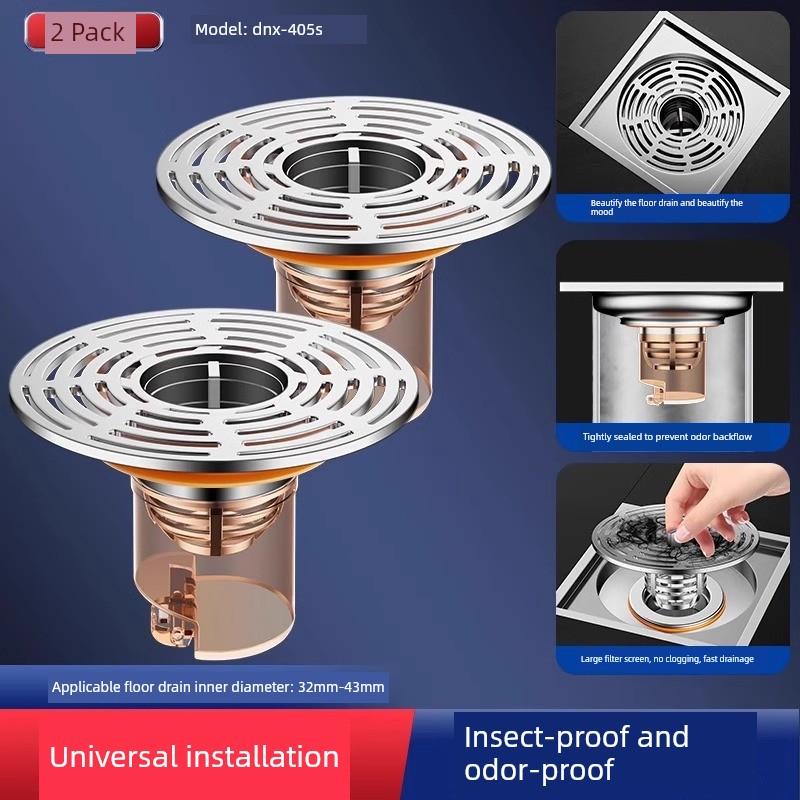 Deodorizing Filter Floor Drain Core Heart Toilet Sewer Mouth Anti-Odor Appliance Insect-Proof Anti-Odor Inner Core Sealing Plug Neutral