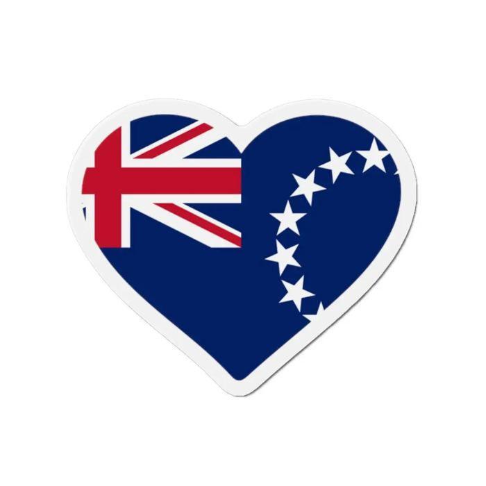 Aimant Coeur Drapeau - Îles Cook - 6 cm - 50 pièces - Multicolore - Mixte