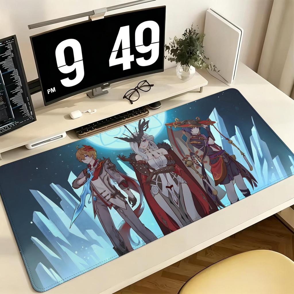 Genshin Impact La Signora Pro ESports Gaming Mousepad Extra Large NonSlip Stitched Edge Keyboard Laptop Desk Mat For Pc Gamer