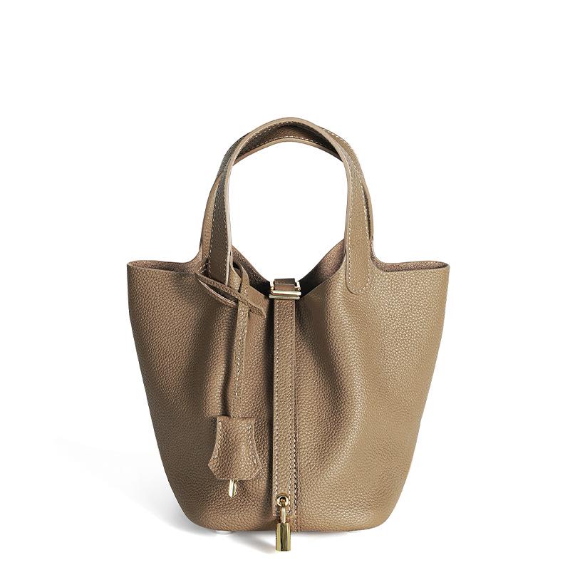 Женская высококачественная сумка-ведро из натуральной кожи - Изысканная сумка из коровьей кожи