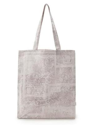 [PARIS] Printed Canvas Tote