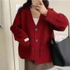 Autunno Donna Maglione Lavorato a maglia Moda di base Top T-shirt Cardigan Manica lunga Camicia coreana Allentato Casual Show Cappotto sottile